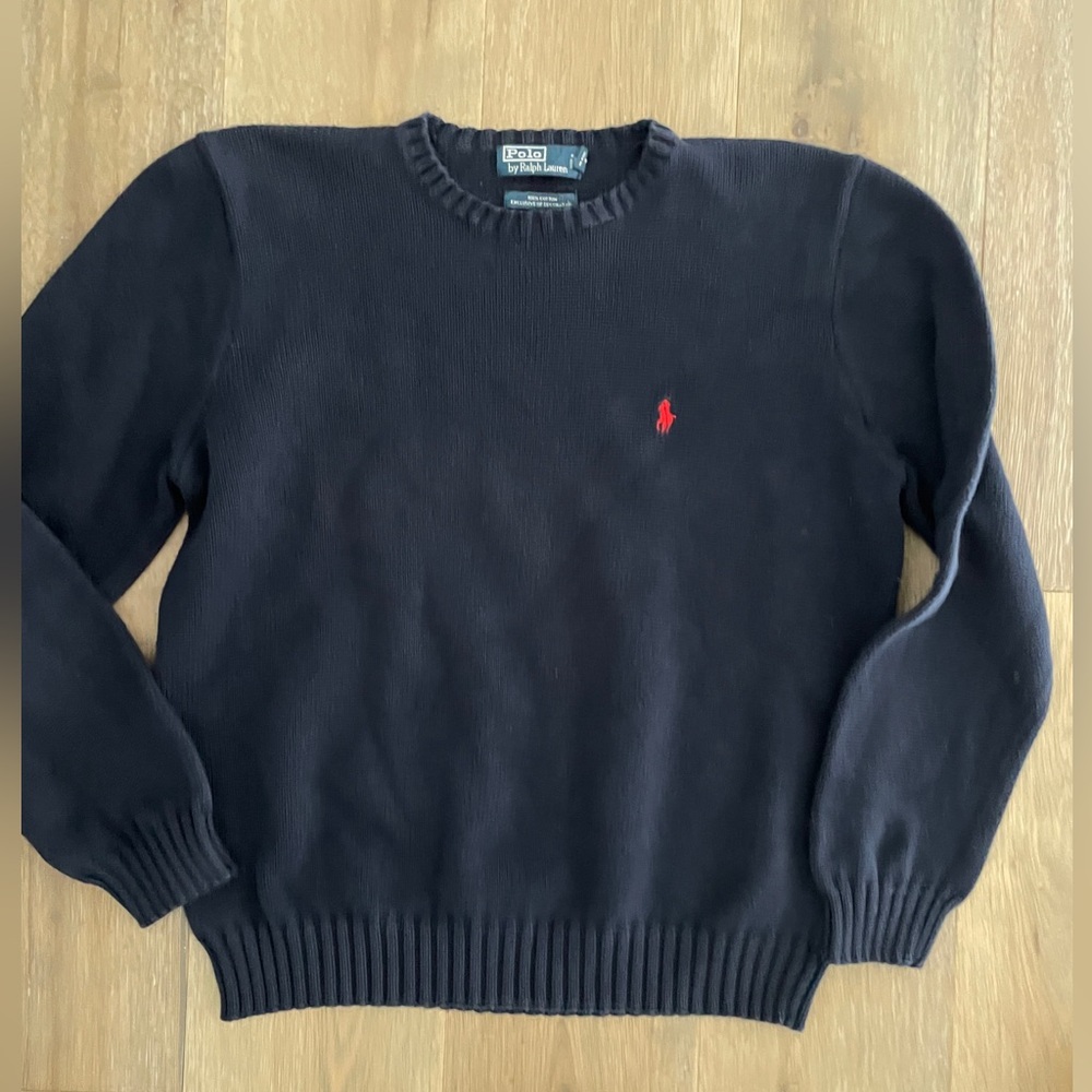 Ralph Lauren Men's navy Crewneck Sweater size large